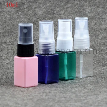 

100pcs 10ml empty square spray plastic bottle ,liquid medicine vial 10cc,spray pump container PET,mist sprayer perfume bottles