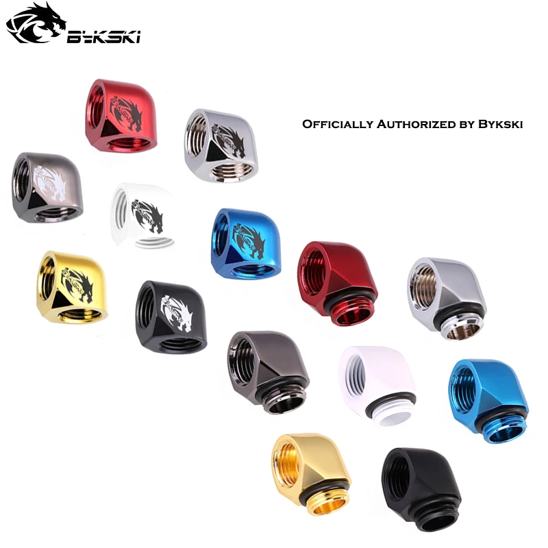 

Bykski B-D90 B-EW90 Angled 90 Degree Female to Male Adapter Fitting G1/4 Tubing Elbow 2F Muti Colors For Radiator Water Cooling