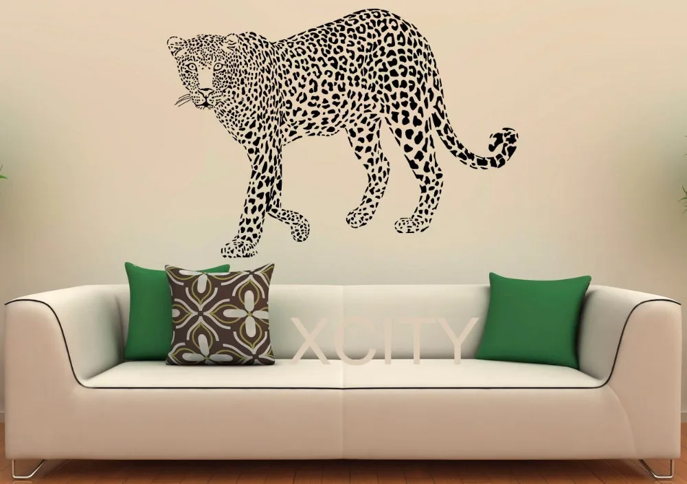 Leopard Wall Decal Vinyl Stickers Wild Cat Pride Animals Home Interior