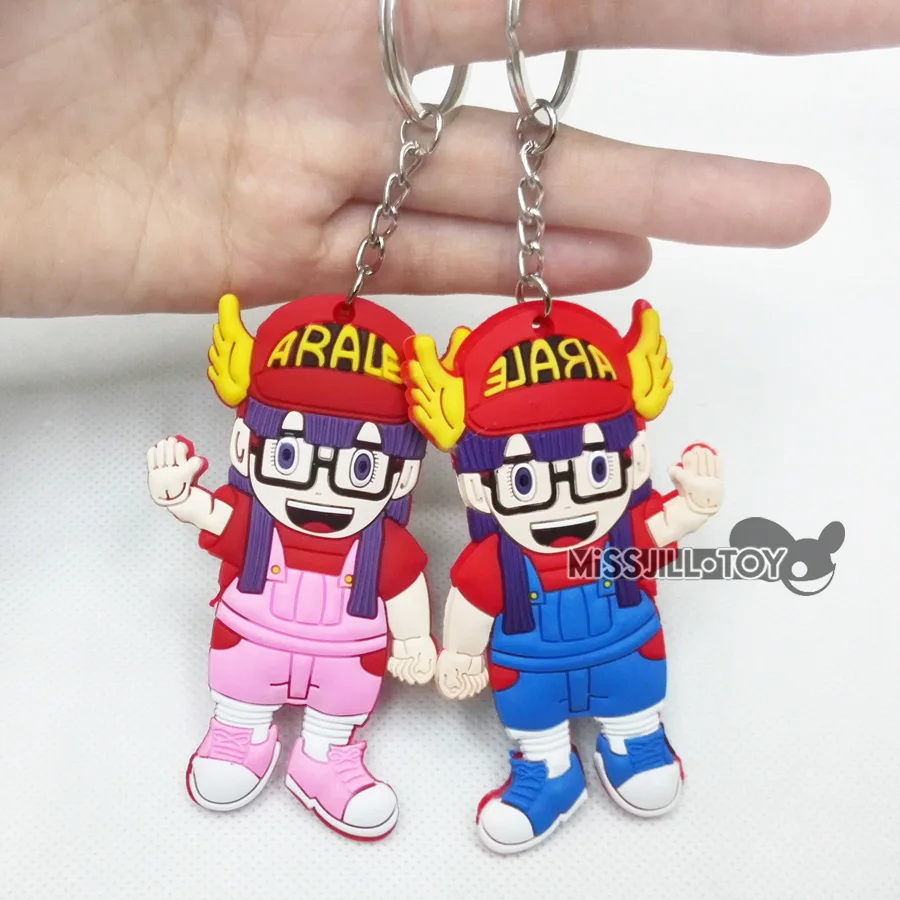 

5pcs Anime Cartoon Dr.Slump Arale Model figure doll toy keychain keyring Fashion jewerly pendant for birthday christmas gift