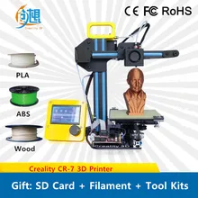 Новые мини версия Desktop уровень creality CR-7 3D-принтеры Дешевые DIY 3 D принтер Наборы подарок: нить SD Card Инструменты Бесплатная доставка