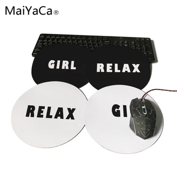 

MaiYaCa Girl Relax Round Mouse Pad Customize Your Own Image Good Quality Anti-Skid Table Mats
