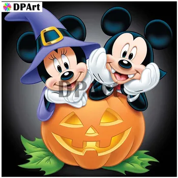

Daimond Painting Full Square/Round Drill Cartoon Mouse Halloween Pumpkin 5D Diamond Embroidery Painting Cross Stitch Pic M800