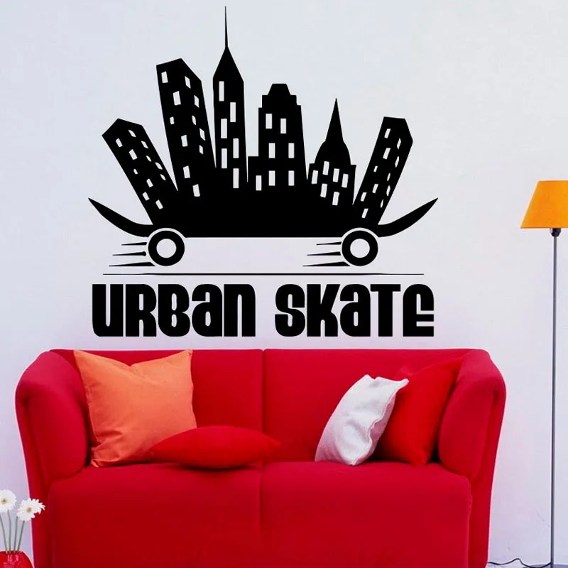 Buy Creative Design Urban Skate Wall Stickers Vinyl