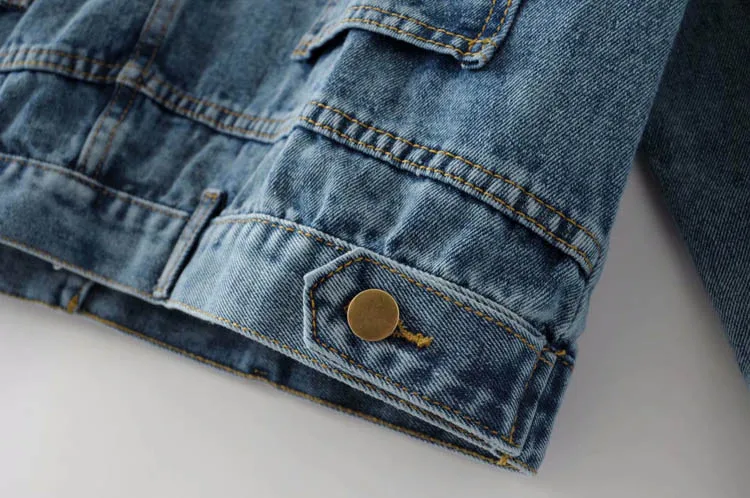 Euro Style Jeans Jackets Women Denim Coats Plus Size XXXL 5XL Pockets Loose Casual Jacket Blue Outerwear KKFY3302
