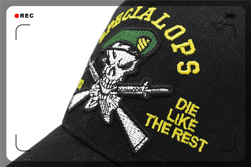 CLIMATE Bone Skull Baseball Cap Special OPS Forces Army Cap Cool Black Specialops Bone Gun Hats Baseball Caps Army Style Men