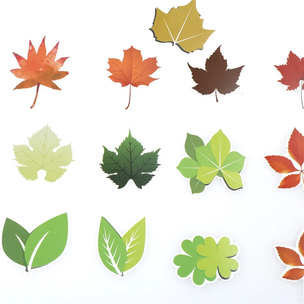 

46 Pcs/bag Cute Mini Autumn And Spring Leaves Pvc Transparent Korean Stickers Papers Flakes Kids Decorative For Cards Stationery