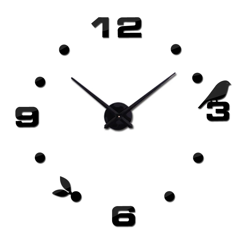 Фабрика relogio DIY Черный кот птица кварцевые настенные часы украшения дома часы orologio muro гостиная творческий часы настенные