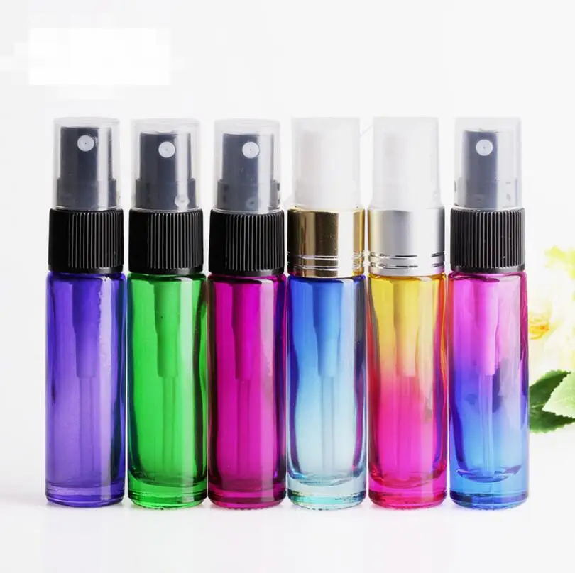 Wholesale by 150pcs 10 ml Gradient Colors Refillable Spray Bottles Mini