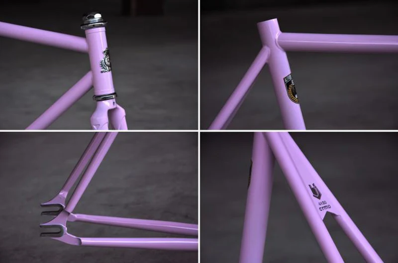 Discount Chrome molybdenum steel frame 700C 50cm 52cm 54cm frame fixie bicyle road bike frame fixed Gear Bike frame 24