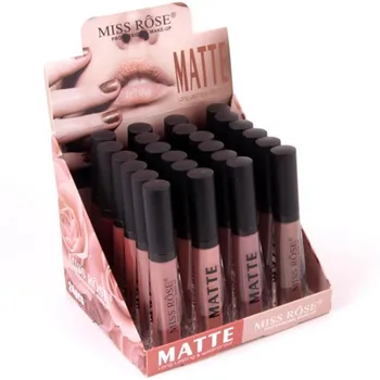 

24PCS/LOT Miss Rose Liquid Lipstick Hot Sexy Colors Lip Paint Matte Lipstick Waterproof Long Lasting Lip Gloss Lip Kit