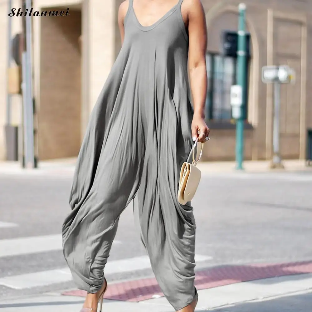 sleeveless harem jumpsuit