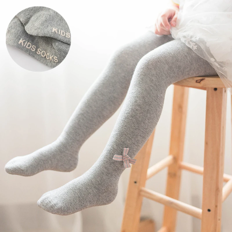 Cute Bow Knot Baby Tights Princess Cotton Newborn Kids Girls Non Slip