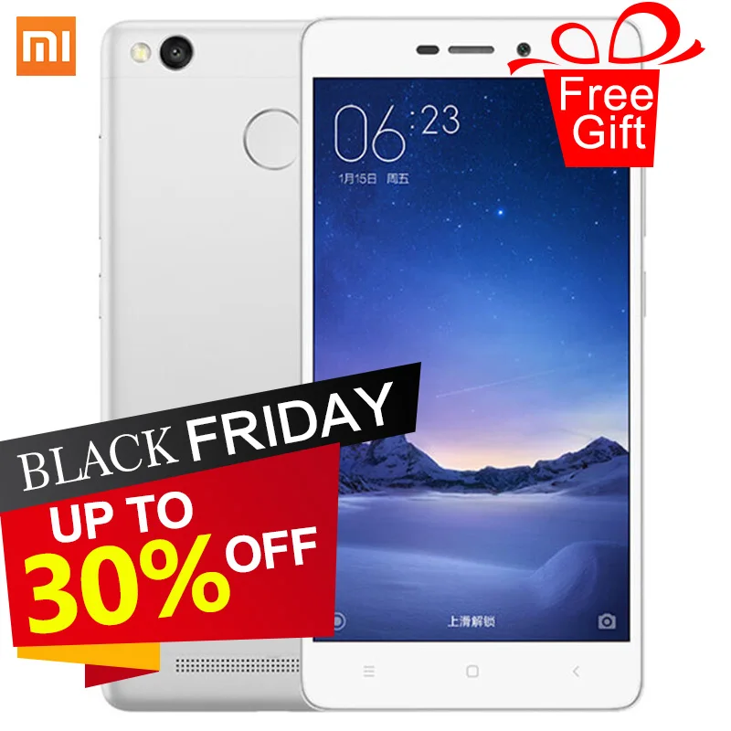 Xiaomi Redmi 3S Redmi3s 2GB RAM 16GB ROM 4G FDD Smart Phone 5.0Inch Snapdragon 430 Fingerprint ID