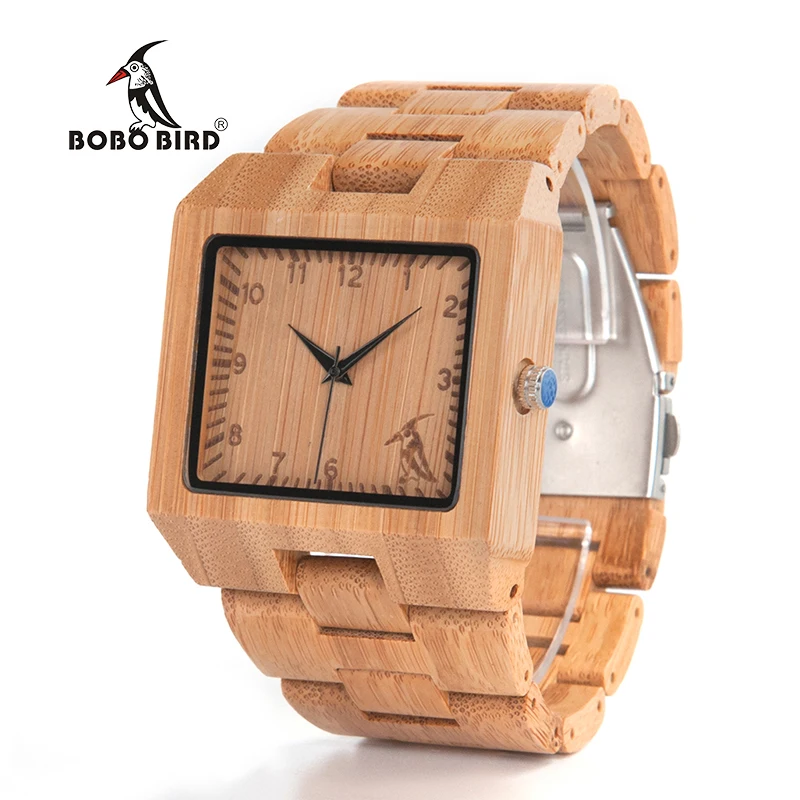 BOBO BIRD V-L22 Wood Watches Men High Quality Bamboo Watch Men Luxury Square Quartz Analog Clock BOBO BIRD V-L22 Wood Watches Men High Quality Bamboo Watch Men Luxury Square Quartz Analog Clock