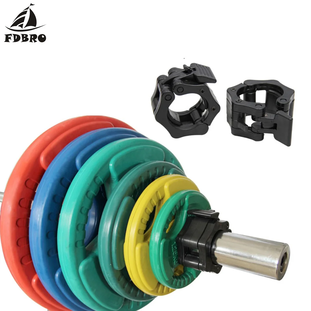 FDBRO 2019 New Hot Body Building Barbell Collars Standard Spinlock Clamps Dumbbell Clips Lock Jaw Quick Release Fitness 2pcs/lot