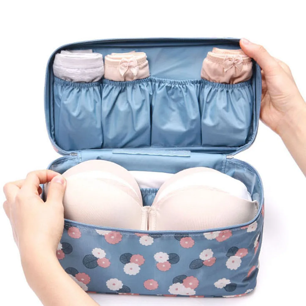 Сумка для хранения нижнего белья, бюстгальтеров, водонепроницаемая нейлоновая сумка для путешествий, портативный чехол для макияжа, сумка для путешествий, сумка для женщин, органайзер для путешествий