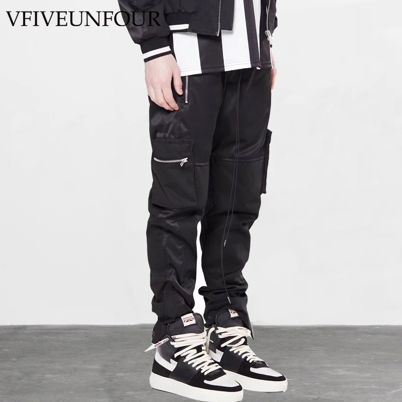 

VFIVEUNFOUR Drawstring Cargo Pants 2019 Harajuku Male Trousers Mens Sweatpants Casual Jogger Pencil Pants Streetwear Clothing