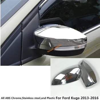 

For Ford Kuga 2013 2014 2015 2016 car styling decoration back rear view Rearview Side Door Mirror Cover stick trim frame 2pcs