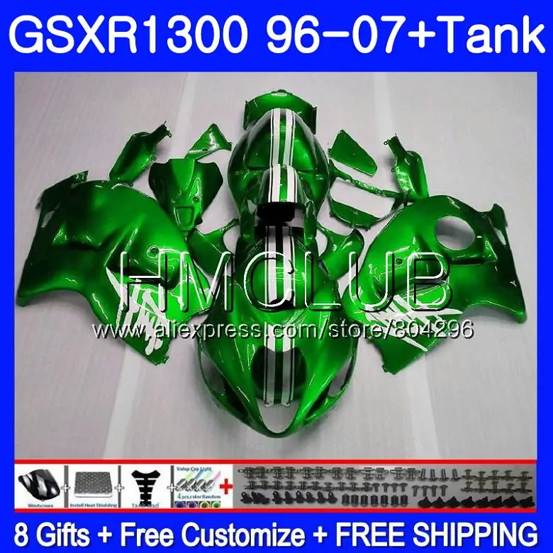 

Fairing For SUZUKI Hayabusa GSXR 1300 Glossy green GSXR1300 96 97 98 99 00 01 26HM.15 GSX R1300 1996 1997 1998 1999 2000 2001