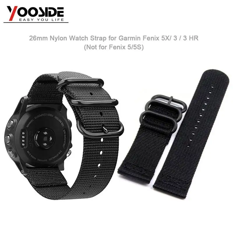 Ремешок YOOSIDE для наручных часов 26 мм из нейлона Garmin Fenix 5X/Fenix 5X Plus /Fenix 3/3 HR|garmin smart