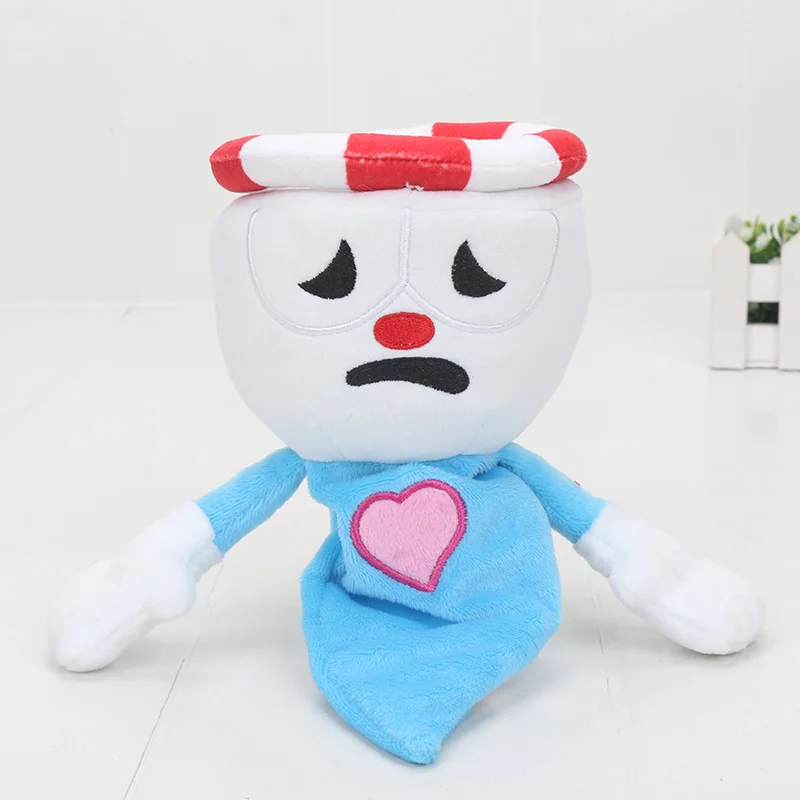 28cm Chalice Cuphead /& Plush Toy Mecup And Brocup Stuffed Doll Kids Gift