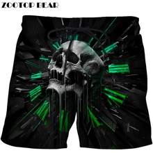 Skull Printed Beach Shorts Men 3d Funny Short Plage Summer Pants Quick Dry Pant Board Shorts Swimwear DropShip ZOOTOP BEAR