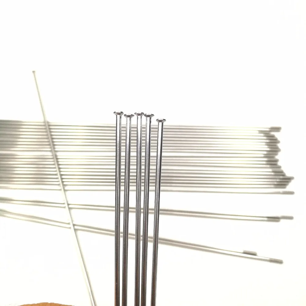 28 PCS A Lot Straight Pull Bicycle Spokes Diameter 2.0 mm Cylinder Sliver Color Racing Road Bicycle Spokes Cycling MTB/BMX Parts