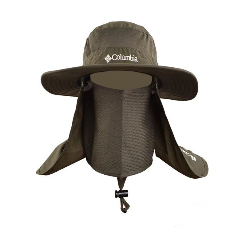 Outdoor Men Women Large Round Brim Sun Block Quick Drying Fishing Hats