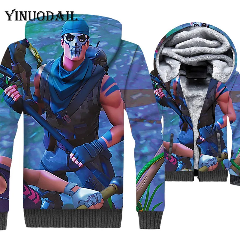 Battle Royal Hero Sweatshirt Zipper Hoodies Cosplay Costume Gaming Unisex Winter Casual Hoodie  for Child FORTNITER 3D Hoodie