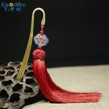 Изготовленный на заказ логотип золото цветная Закладка надписи китайский Стиль креативный подарок Красный кисточкой надписи закладка для книги для студентов M175