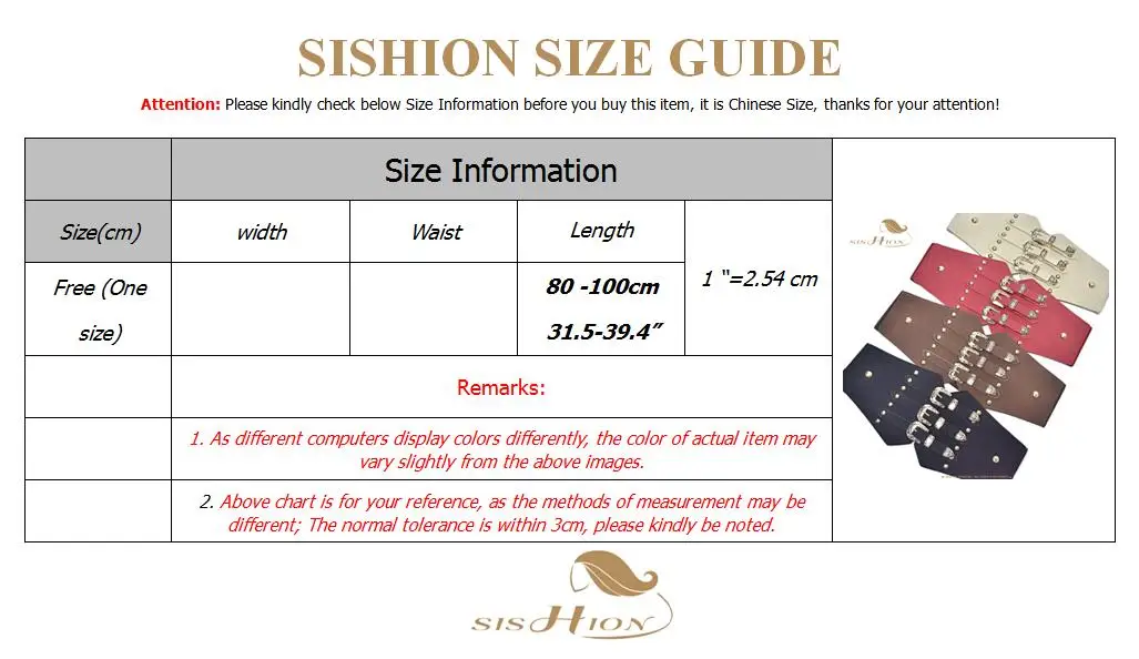 SISHION Vintage Elastic Cummerbunds Wide Belts For Women Dresses QY0247 Belt Faux Leather Belt Corset Brand Belt