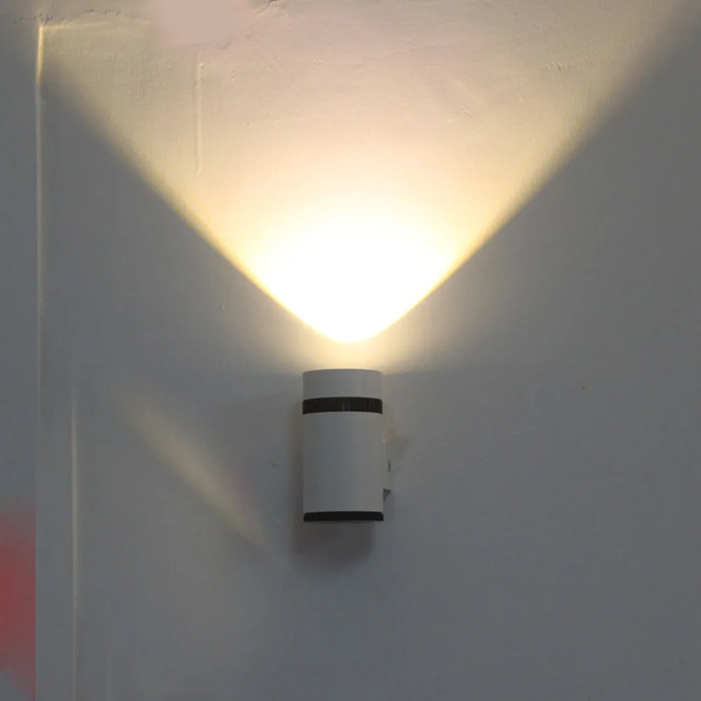 

Aluminum white 5w industrial LED wall porch lights indoor with a 5w bulb warm while wholesale free shipping buy now