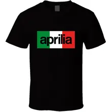 Aprilia флаг Италии футболка Для мужчин черный футболка Костюмы Мода подарок Для мужчин Рубашка с короткими рукавами футболка топы, футболки простые