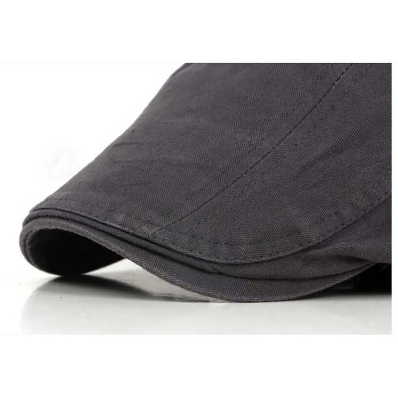 Beret Flat Cap Men Baker Peak Vintage Linen Cotton Linen Hat Golf Cap Beret Flat Cap