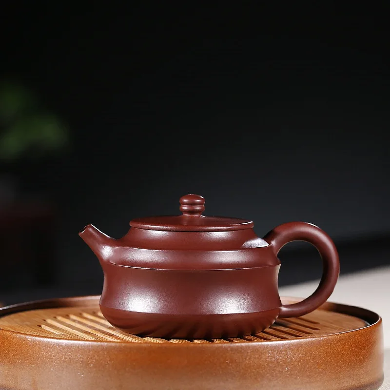 

Yixing Teapot Quality Goods Manual Make Raw Ore Purple And Zhu Mud Crewel Purple Mud Of Dezhonghu Kungfu Online Teapot Tea Set