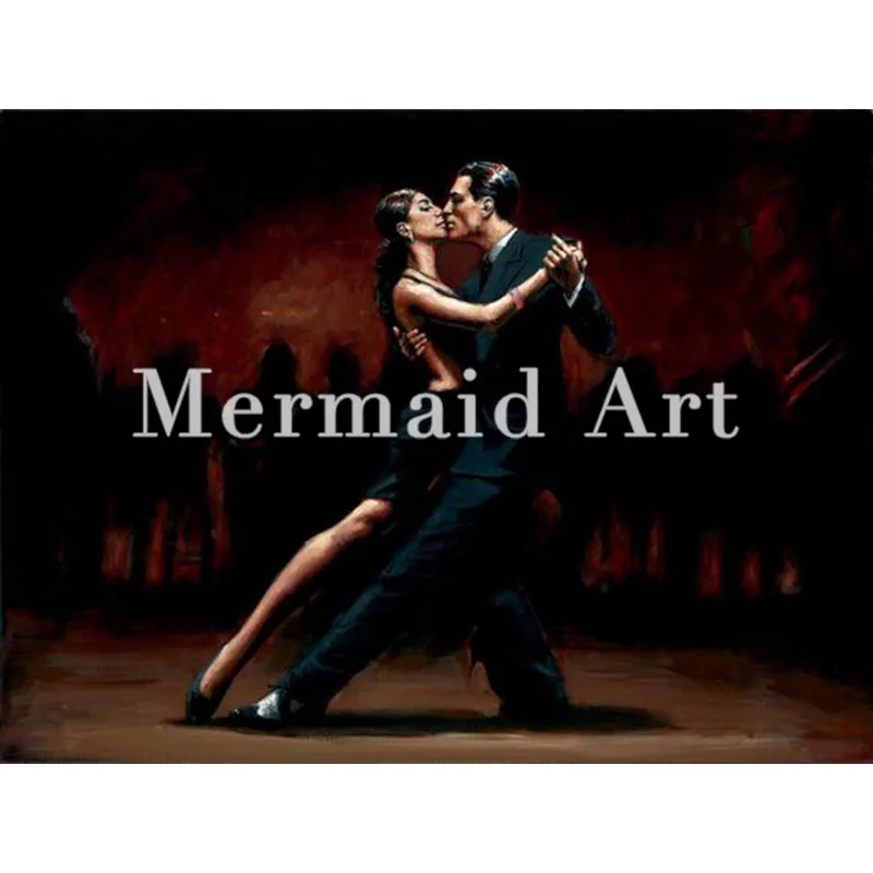 아티스트 수제 탱고 유화 탱고 아트 스페인어 플라멩코 캔버스에 춤 플라멩코 댄서 벽 장식 추상 장식tango arttango