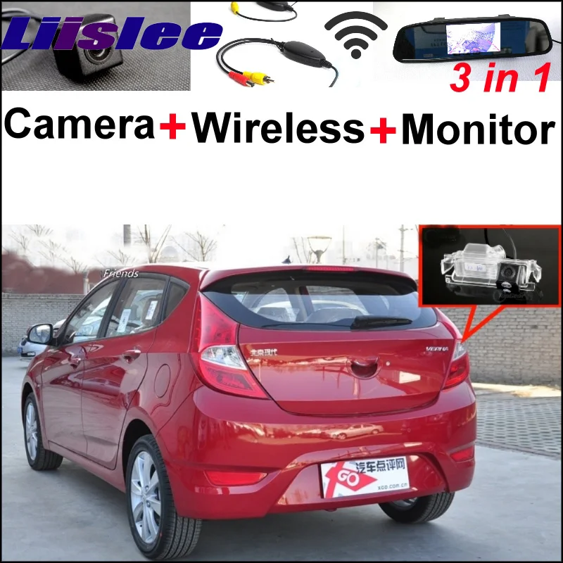 

Liislee 3 in1 Special WiFi Rear View Camera + Wireless Receiver + Mirror Monitor Backup Parking System For Hyundai Verna Sedan