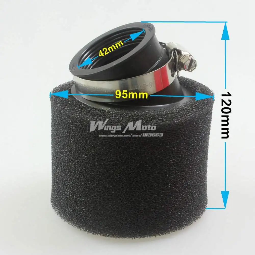 10pcs Wholesale Black Air Filter 42mm Foam Cleaner 125 Moped Scooter