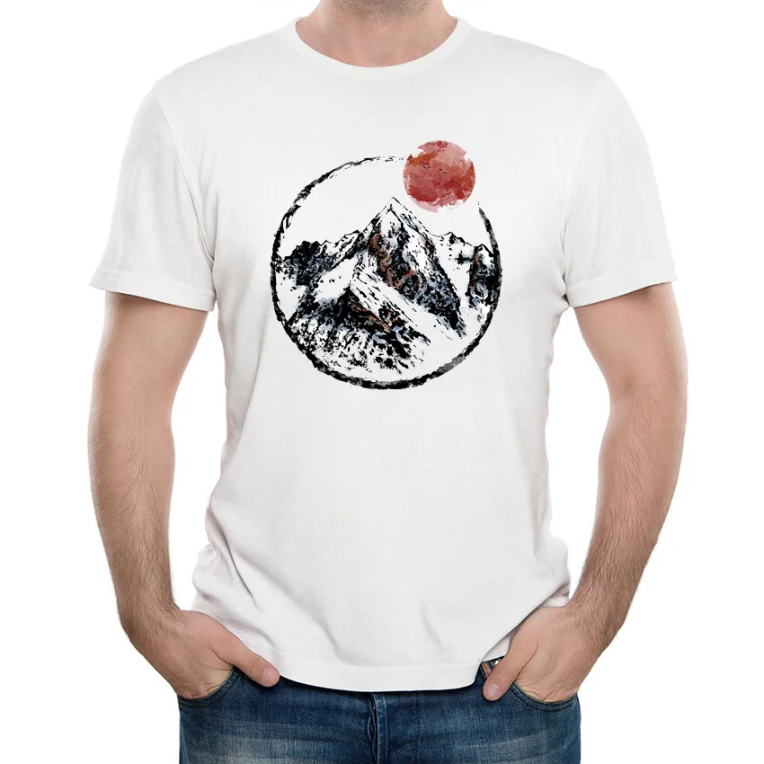 Новое поступление летняя футболка с изображением заката в Рокки Маунтин