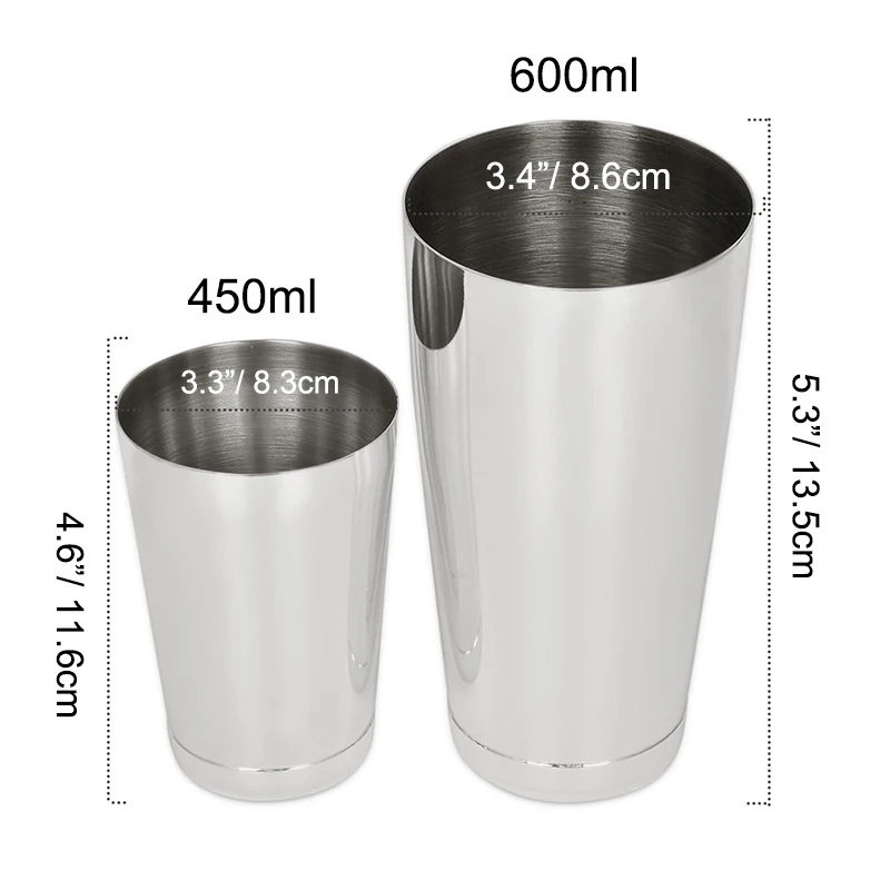 UPORS-2Pcs-Boston-Shaker-Stainless-Steel-Cocktail-Shaker-Bartender-Tools-600-450ml-Cocktail-Boston-Shaker-Cocktail