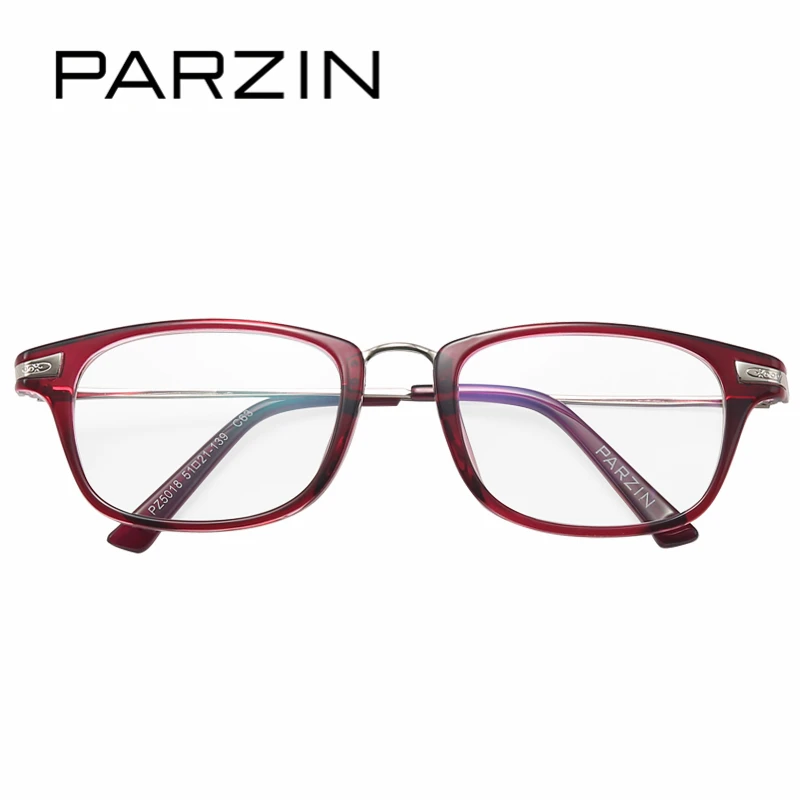 PARZIN TR90 большие оправы с прозрачными линзами, Рецептурные очки для близоруких оптических оправ Интернет-магазин очки аксессуары 5018 - Цвет оправы: Purple