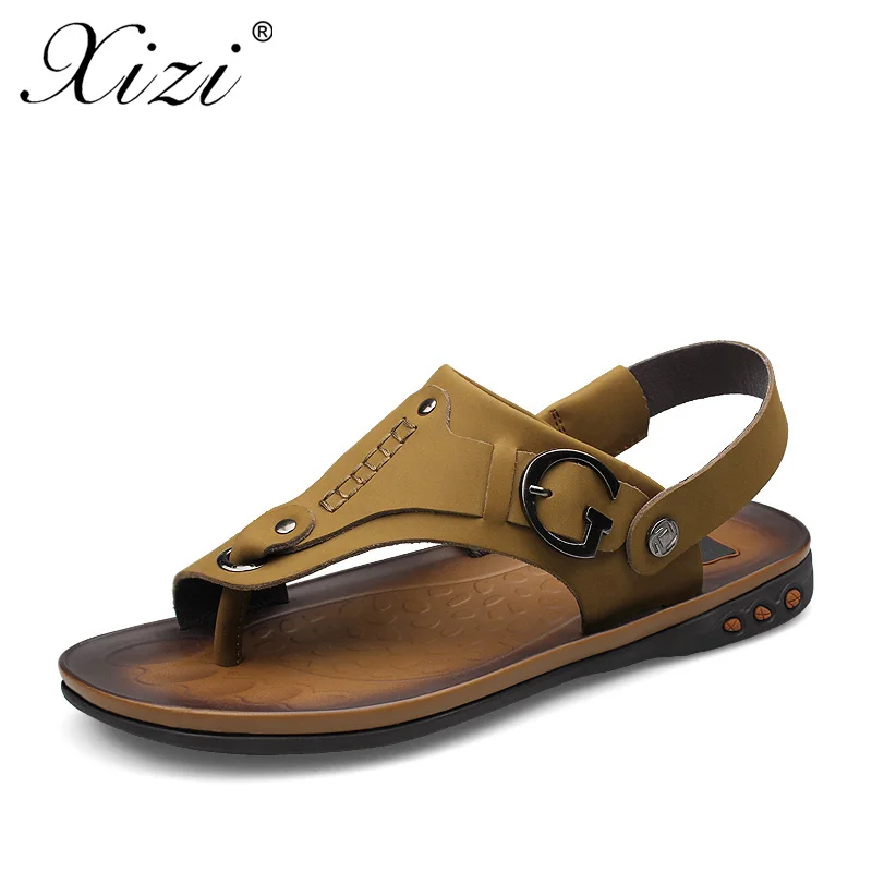 Xizi Summer Men's Sandals High Quality Full Grain Leather Mens Shoes