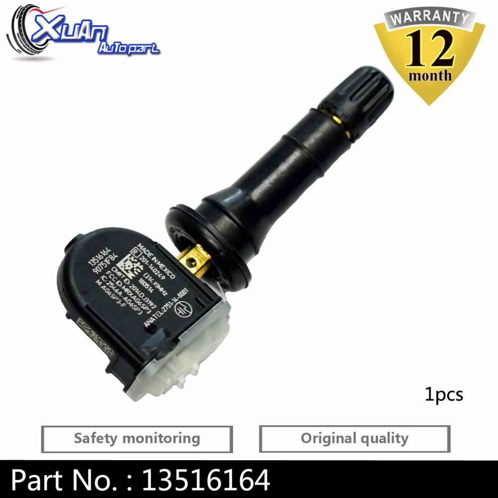 XUAN 1 шт. датчик давления в шинах TPMS 13516164 для Cadillac ATS CTS V ELR Escalade SRX XTS Chevrolet Bolt Camaro
