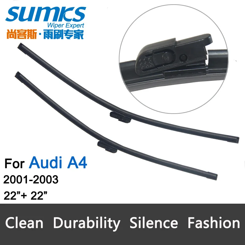 Wiper blades for Audi A4 Avant (2001 2004)/ Cabrio (2002 2003)/ Saloon