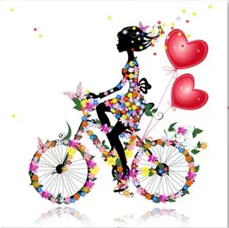 [Супер предложения] Новая мозаика, алмазная живопись, вышивка, цветок, фея, девушка, Бабочка, бисер, наборы для вышивки крестиком, Свадебный декор - Цвет: cycle01