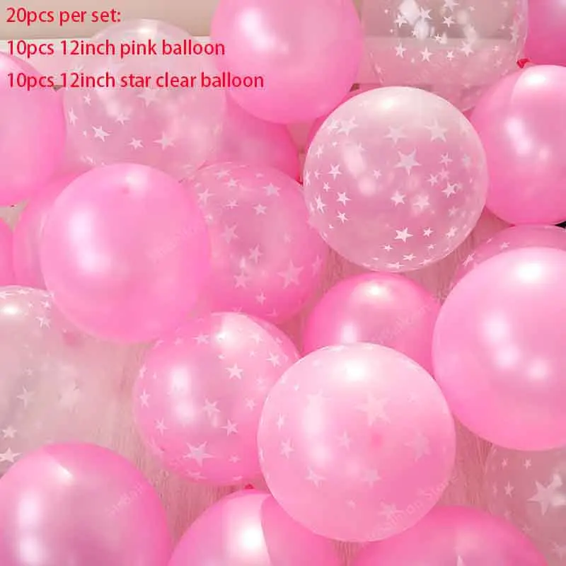 20 шт. 12 дюймов латексные воздушные шары набор звезда прозрачный розовый голубой воздушные шары свадебный Декор шары детский душ День Рождения Вечеринка товары для дома - Цвет: Style 11