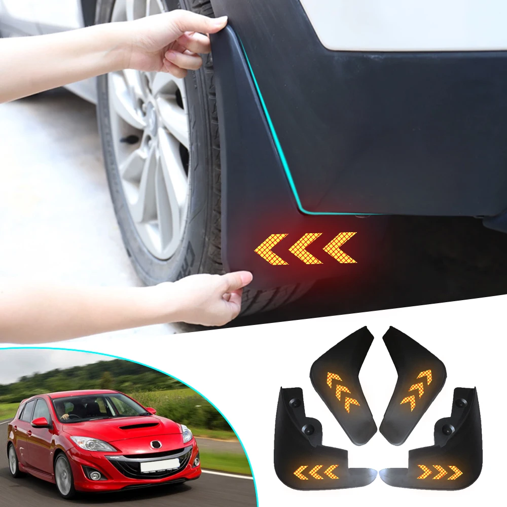 Брызговики передние и задние для Mazda 3 2009 2010 2011 2012 брызговики брызговиков защитные