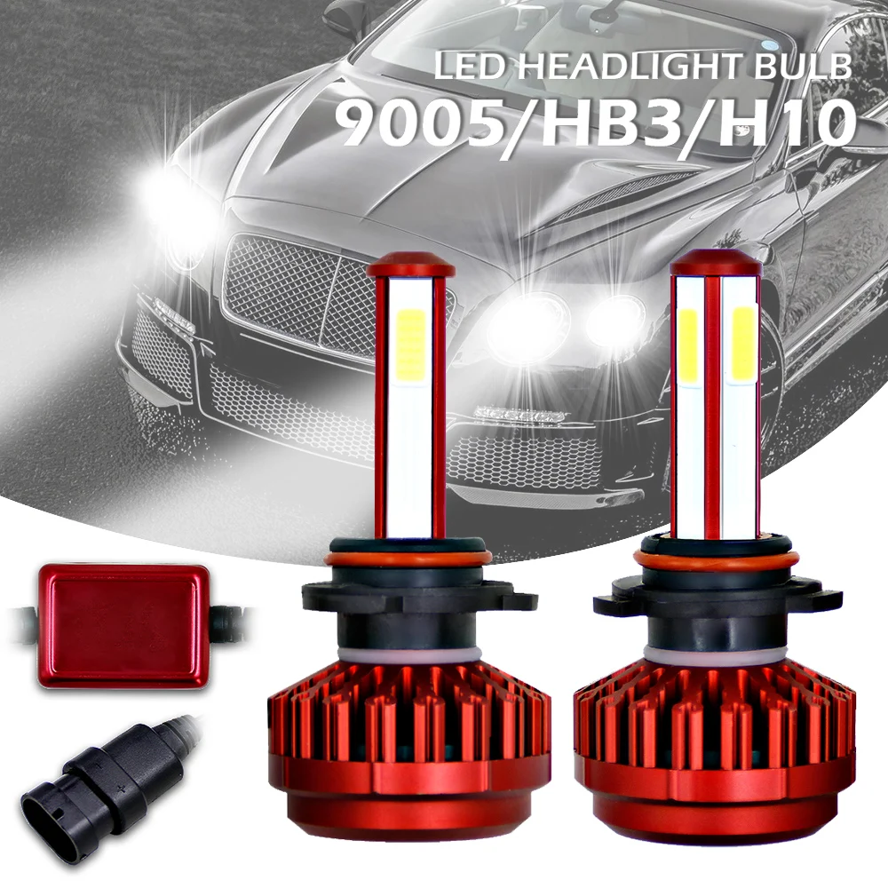 2pcs 9005 HB3 100W 12000LM 6000K All In One Car LED Headlight Headlamp