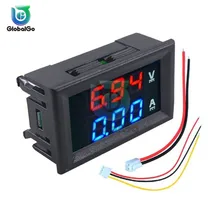 DC/100 V/10A Digitale Amperometro Voltmetro Blu LED Rosso Dual Digital Panel Amp Volt Tester del Calibro Per auto Misuratore di Corrente
